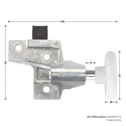 Hörmann Rollenhalter Mit Laufrolle Und Puffer, Rechts -Heimwerkzeuge 1084004 hoermann rollenhalter mit laufrolle und puffer rechts masse