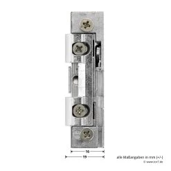 Hörmann E-Öffner Mit Tagesfalle (lose) Für THP Haustüren -Heimwerkzeuge 274661 hoermann e oeffner mit tagesfalle lose fuer thp haustueren vorderseite masse
