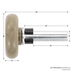 Hörmann Laufrolle Mit Gleitlager Und Distanzhülse, Braun 11 Hörmann Laufrolle Mit Gleitlager Und Distanzhülse, Braun -Heimwerkzeuge 3028003 hoermann laufrolle mit gleitlager und distanzhuelse braun masse