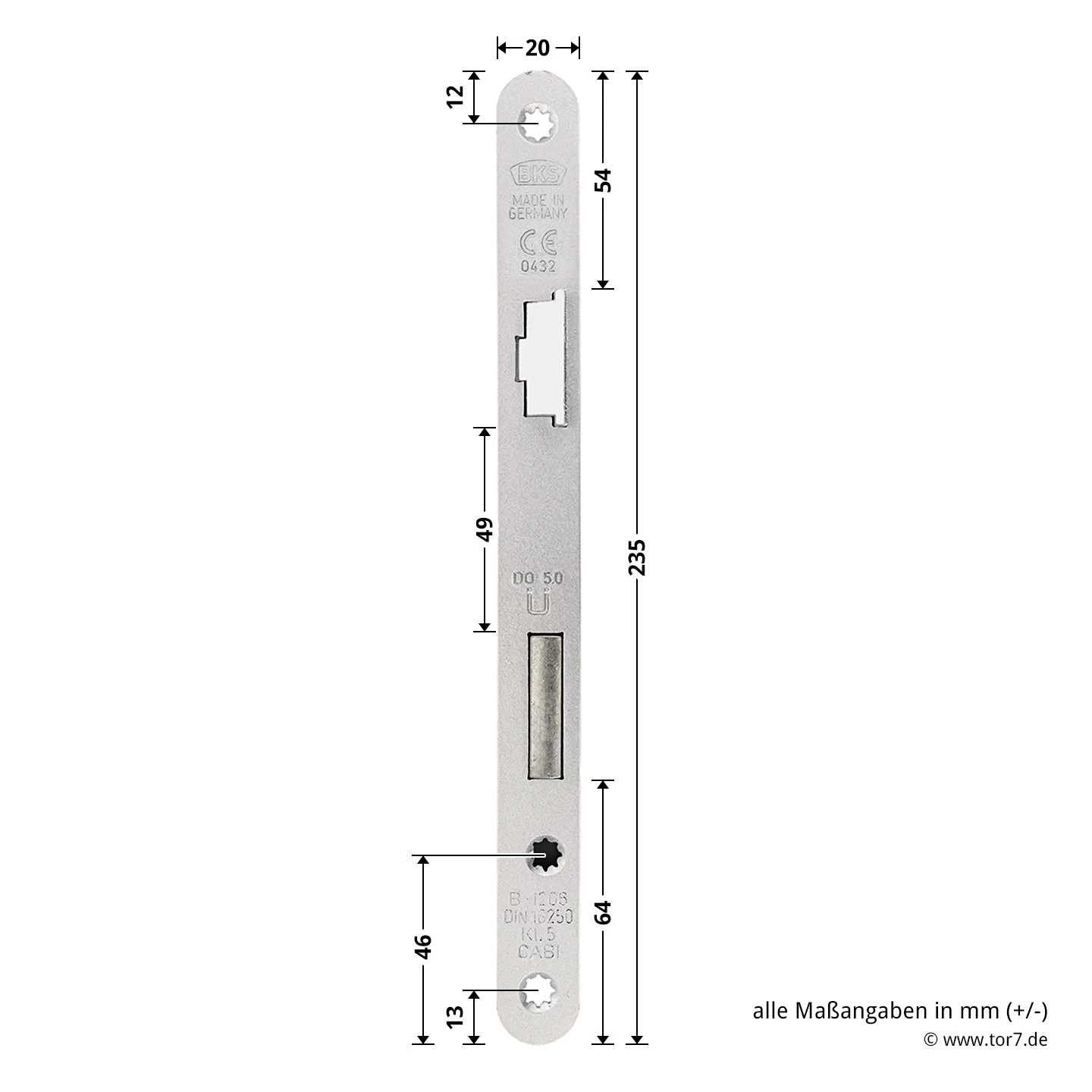 Hörmann Einsteck Rohrprofilschloss 1306 Für Nebentüren, PZ, Rechts 8 Hörmann Einsteck Rohrprofilschloss 1306 Für Nebentüren, PZ, Rechts – Bild 6