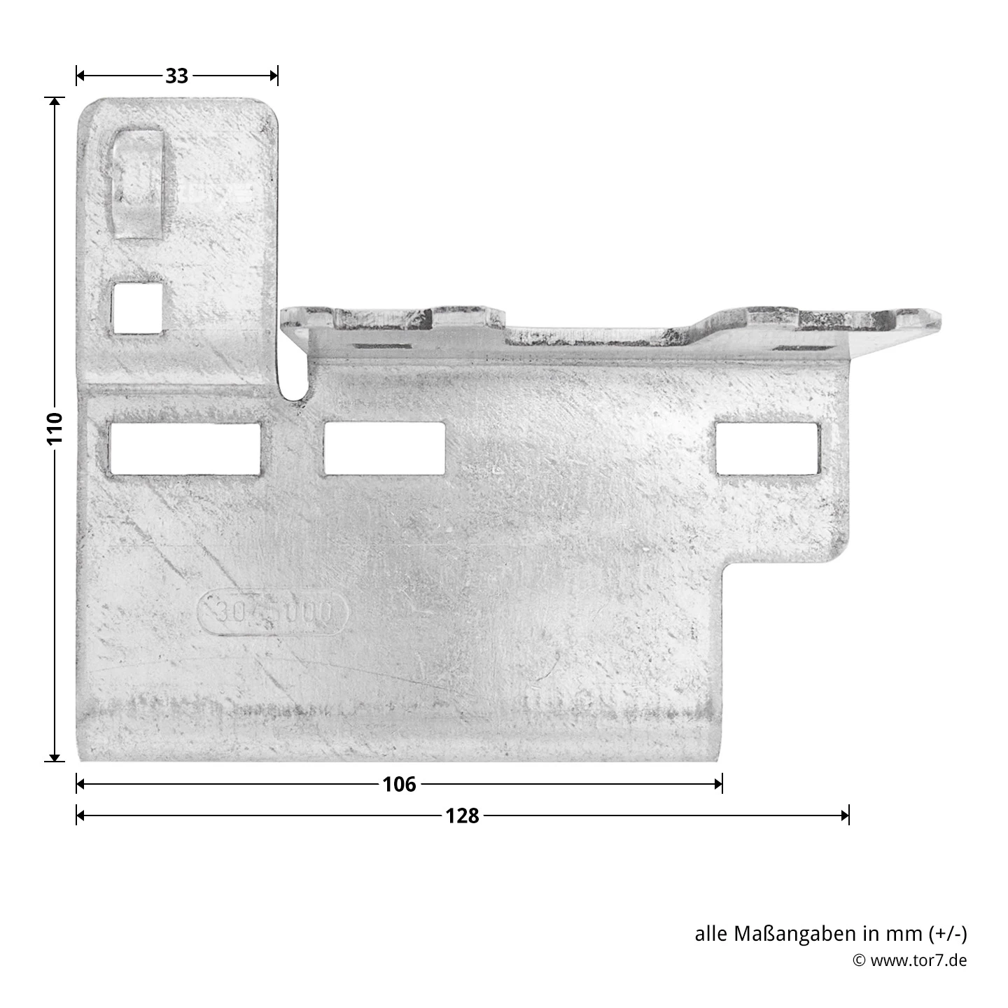 Hörmann Knotenblech, Beschlag L, Ausführung Rechts, Baureihe 30 6 Hörmann Knotenblech, Beschlag L, Ausführung Rechts, Baureihe 30 – Bild 4