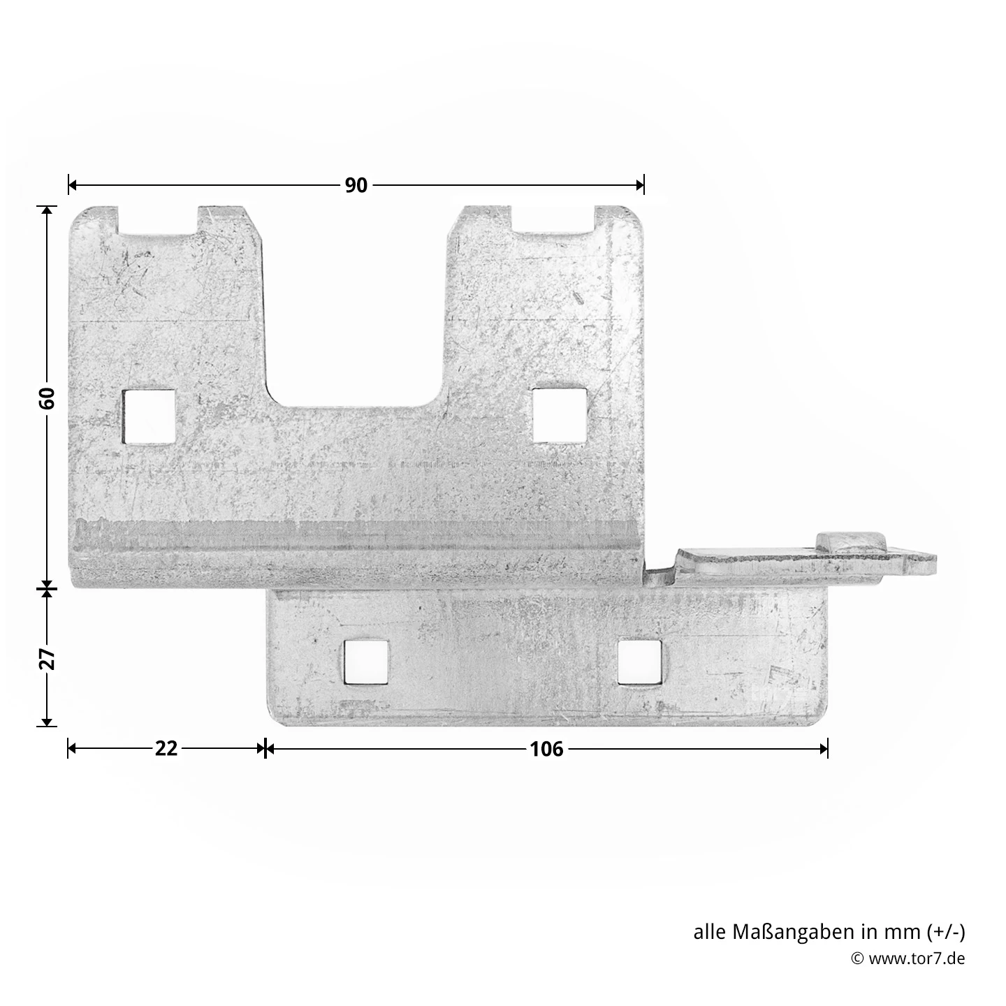 Hörmann Knotenblech, Beschlag L, Ausführung Rechts, Baureihe 30 7 Hörmann Knotenblech, Beschlag L, Ausführung Rechts, Baureihe 30 – Bild 5
