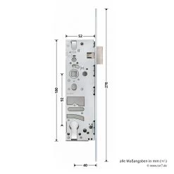 Hörmann Einsteck-Rohrprofilschloss 1314, BKS, PZ -Heimwerkzeuge 3070038 hoermann einsteck rohrprofilschloss 1314 40 92 9 pz bemassung2