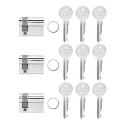 Hörmann Profilhalbzylinder, Gleichschließend, 3 Stück 12 Hörmann Profilhalbzylinder, Gleichschließend, 3 Stück -Heimwerkzeuge 436121 hoermann gleichschliessende profilhalbzylinder 3stueck lieferumfang