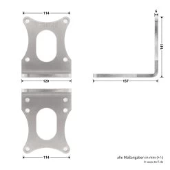 Hörmann Beschlags-Set VersaMatic, Edelstahlausführung 12 Hörmann Beschlags-Set VersaMatic, Edelstahlausführung -Heimwerkzeuge 437018 hoermann beschlags set versamatic edelstahlausfuehrung antriebswinkel masse