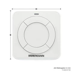Hörmann Funk-Innentaster FIT 4, BiSecur 20 Hörmann Funk-Innentaster FIT 4, BiSecur -Heimwerkzeuge 439741 hoermann funk innentaster fit 4 bisecur draufsicht masse