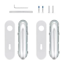 Hörmann Drückergarnitur D110 Kurzschild BB, Alu -Heimwerkzeuge 449909 hoermann drueckergarnitur mit kurzschild bb gelocht alu lieferumfang