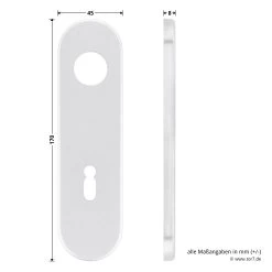 Hörmann Drückergarnitur D110 Kurzschild BB, Alu -Heimwerkzeuge 449909 hoermann drueckergarnitur mit kurzschild bb gelocht alu schild masse