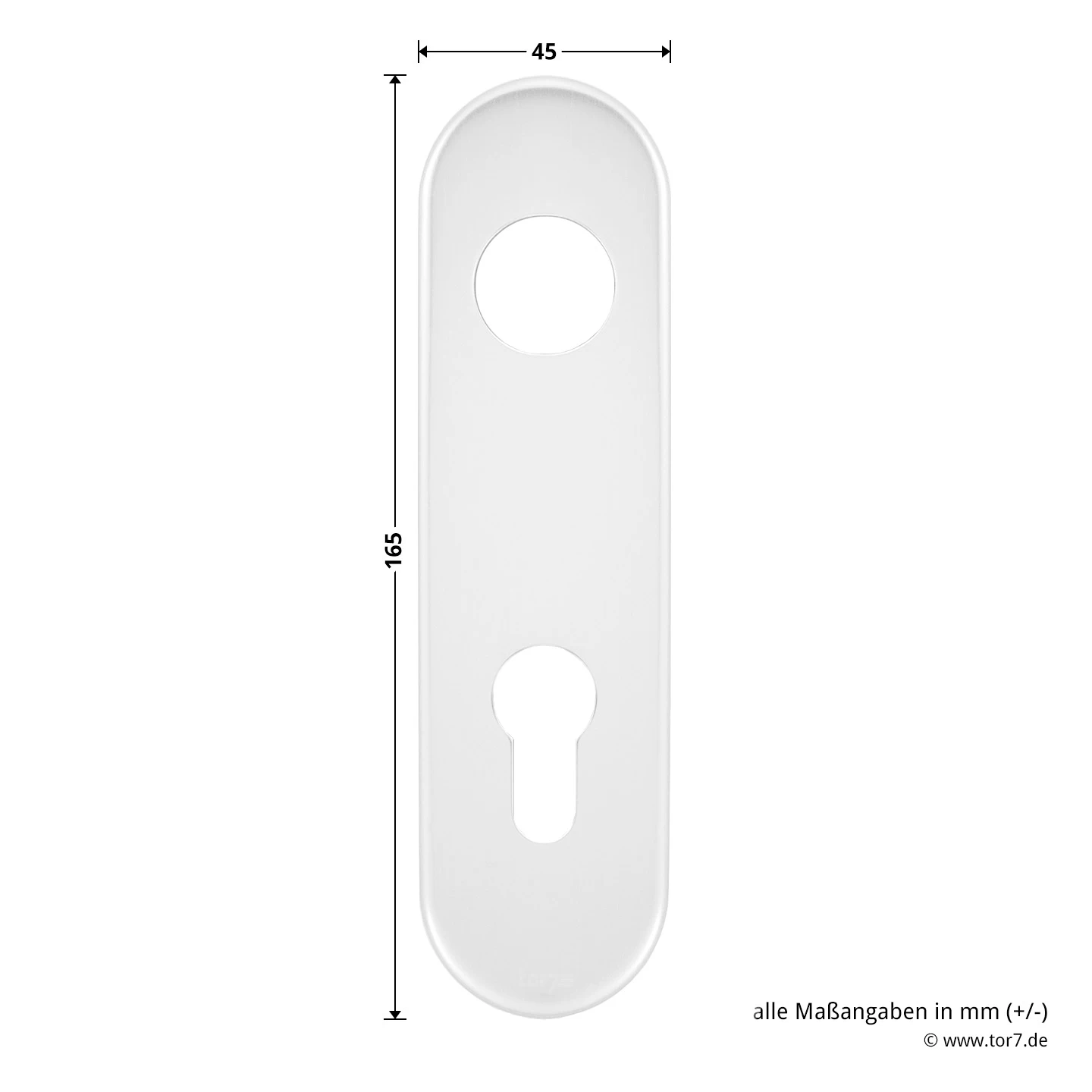 Hörmann Drückergarnitur D110 Kurzschild PZ, Alu 8 Hörmann Drückergarnitur D110 Kurzschild PZ, Alu – Bild 6