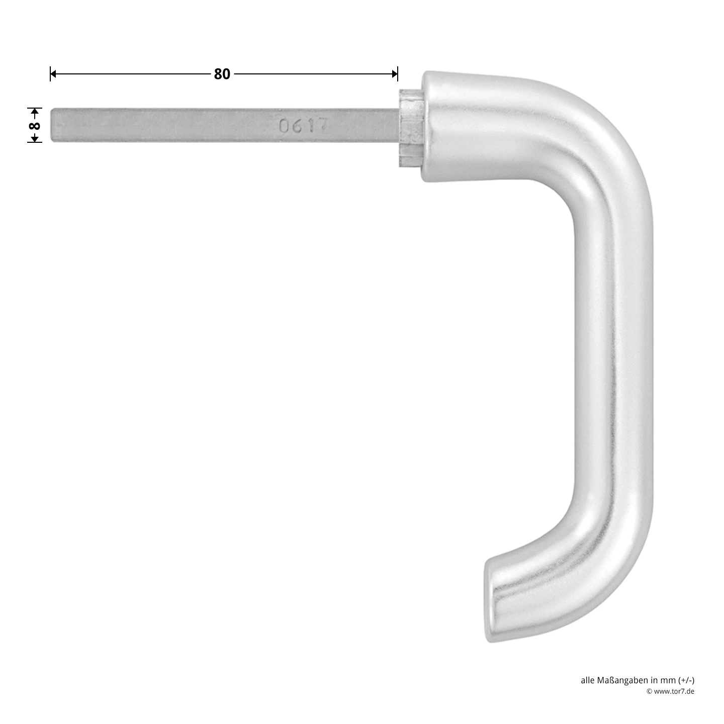 Hörmann Drückergarnitur D110 Kurzschild PZ, Alu 7 Hörmann Drückergarnitur D110 Kurzschild PZ, Alu – Bild 5