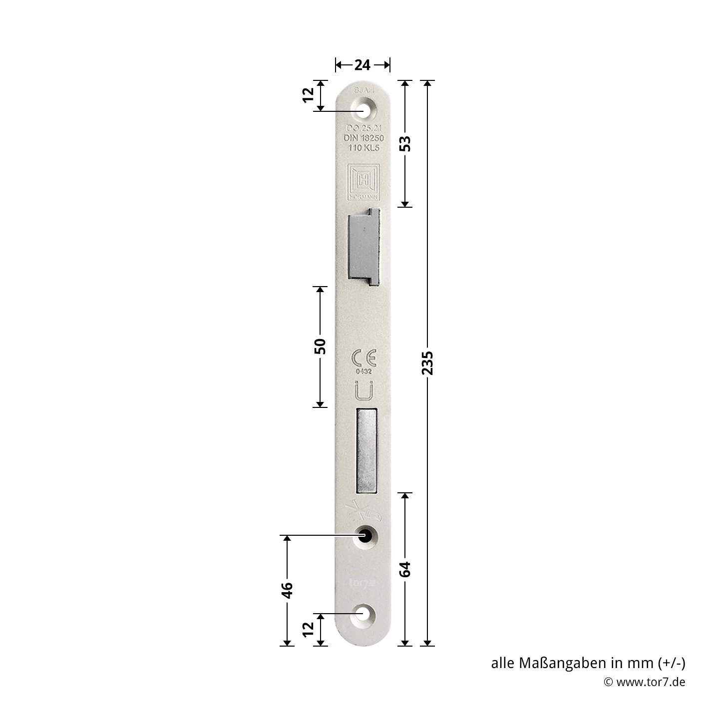 Hörmann Einsteckschloss Mit Wechsel PZ Rechts, Dornmaß 65 Mm 8 Hörmann Einsteckschloss Mit Wechsel PZ Rechts, Dornmaß 65 Mm – Bild 6