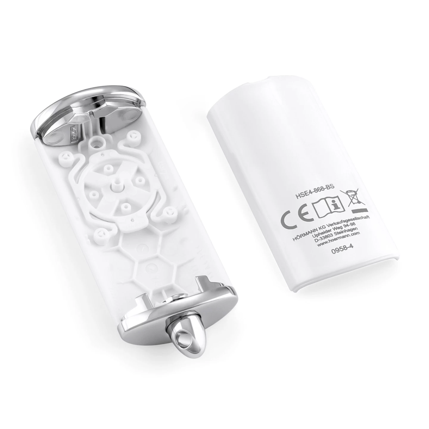 Hörmann Ersatz-Gehäuse Handsender HSE 4, Hochglanz Weiß 4 Hörmann Ersatz-Gehäuse Handsender HSE 4, Hochglanz Weiß – Bild 2