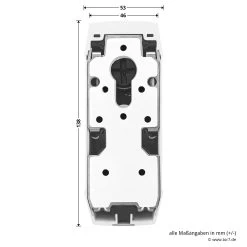 Hörmann Funk-Türschlossantrieb SmartKey -Heimwerkzeuge 4511787 hoermann funk tuerschlossantrieb smartkey weiss breite und laenge