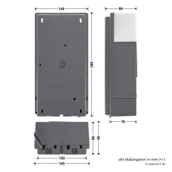 Hörmann Steuerung RollMatic, Ohne Funk -Heimwerkzeuge 4512850 hoermann steuerung rollmatic ohne funk bemassung