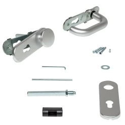 Hörmann Feuerschutz-Wechselgarnitur Typ D110 PZ, Aluminium -Heimwerkzeuge 454691 hoermann fs wechselgarnitur d 110 antipanik detailansicht