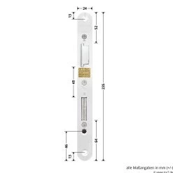 Hörmann Panikschloss 1201 PZ Für Stahltüren, Links -Heimwerkzeuge 478749 hoermann panikschloss 1201 pz dornmass 65 funktion e li masse schliessblech