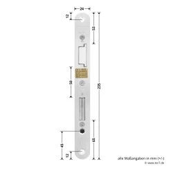 Hörmann Panikschloss 1201 PZ Für Stahltüren, Rechts -Heimwerkzeuge 478750 hoermann panikschloss 1201 pz dornmass 65 funktion e re masse schliessblech