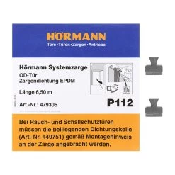 Hörmann Zargendichtung Mit Dichtungskeilen P112, 6500 Mm -Heimwerkzeuge 479305 hoermann zargendichtung mit dichtungskeilen p112 6500 mm zubehoer