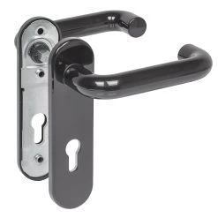 Hörmann FS Drückergarnitur D110 Kurzschild PZ, Schwarz -Heimwerkzeuge 498165 hoermann fs drueckergarnitur d 110 kurzschild pz gleitlager polyamid schwarz