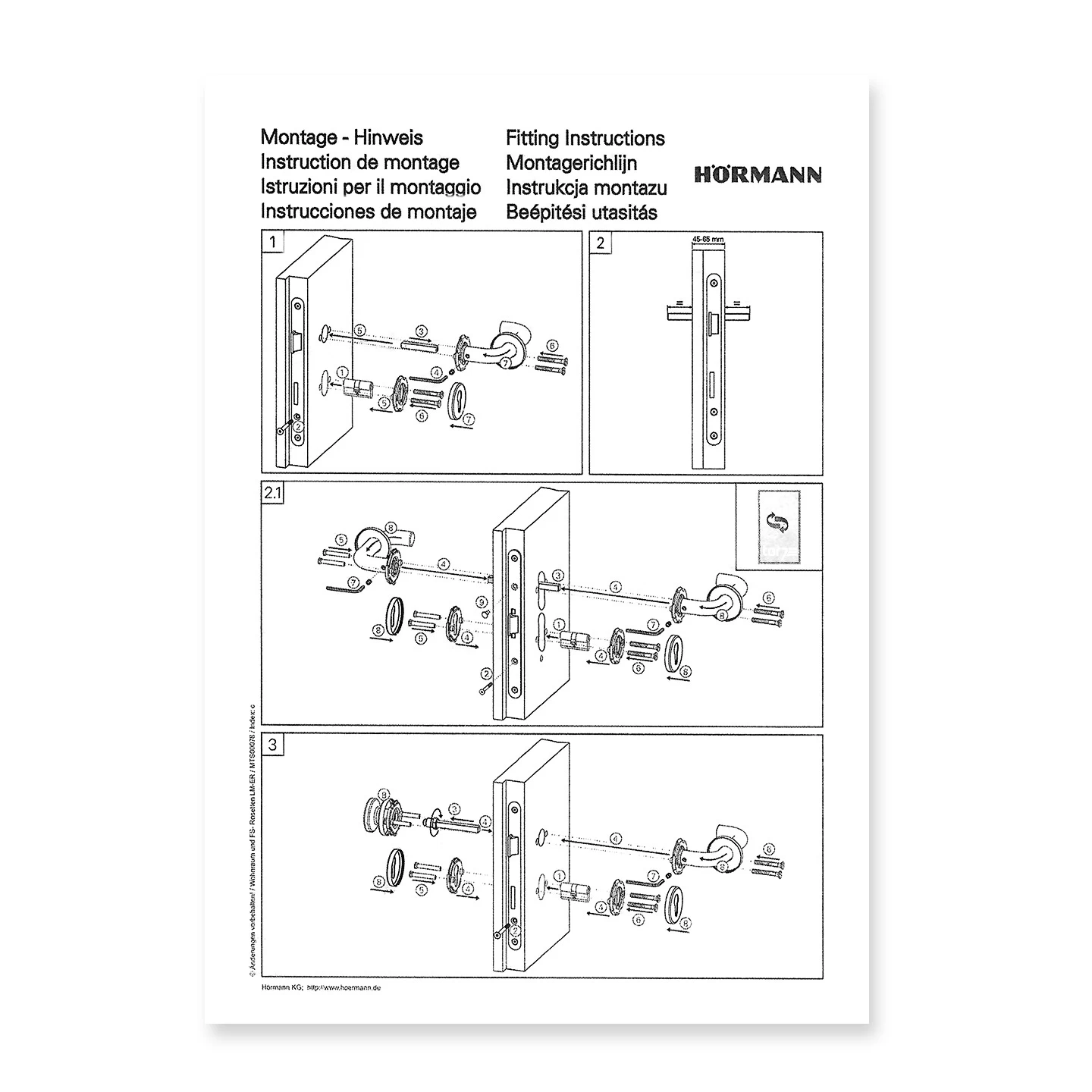 Hörmann FS Drückergarnitur D110 Rosette PZ, Schwarz 5 Hörmann FS Drückergarnitur D110 Rosette PZ, Schwarz – Bild 3