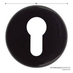 Hörmann FS Drückergarnitur D110 Rosette PZ, Schwarz 12 Hörmann FS Drückergarnitur D110 Rosette PZ, Schwarz -Heimwerkzeuge 544353 hoermann fs drueckergarnitur d110 pz rosette schwarz gleitlager durchmesser