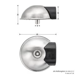 Hörmann Türstopper BS65, Edelstahl -Heimwerkzeuge 549066 hoermann tuerstopper bs65 edelstahl bemassung
