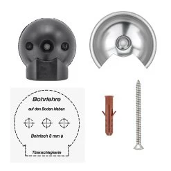 Hörmann Türstopper BS65, Edelstahl -Heimwerkzeuge 549066 hoermann tuerstopper bs65 edelstahl lieferumfang