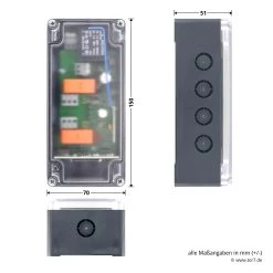 Hörmann Sammelgaragen-Empfänger SGE 1, 868 MHz -Heimwerkzeuge 637625 hoermann sammelgaragenempfaenger sge1 868mhz bemassung