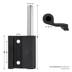 Hörmann Aluminium-Druckgussband DIN Links, Zwischenliegend 10 Hörmann Aluminium-Druckgussband DIN Links, Zwischenliegend -Heimwerkzeuge 772323 hoermann aluminium druckgussband din links zwischenliegend masse