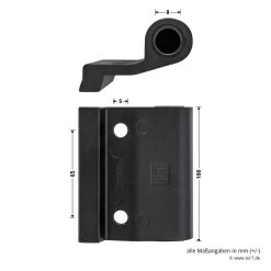 Hörmann Entlastungsrolle Für Kupplung 400 Mm, M12, DIN Links, Zwischenliegend -Heimwerkzeuge 772633 hoermann entlastungsrolle 400mm m12 din links zwischenliegend masse bild 2