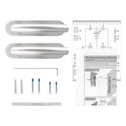 Steinau FS VDS Drückergarnitur, Typ 510, Edelstahl Matt -Heimwerkzeuge ste810101 steinau fs vds drueckergarnitur typ 510 edelstahl matt lieferumfang